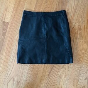 Topshop Black Faux Leather Mini Skirt